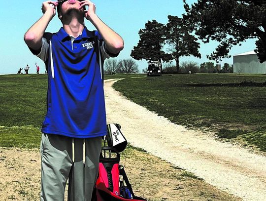 EHS Senior Cole Adkins Took A Break During The Erie Golf Tournament