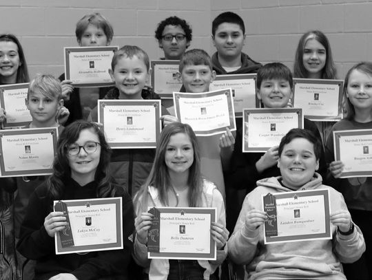 Second Nine-Weeks Honor Rolls Announced For Marshall Elementary School