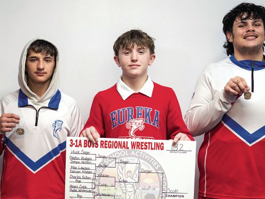 To Represent Eureka At 3-2-1A State Wrestling Tournament