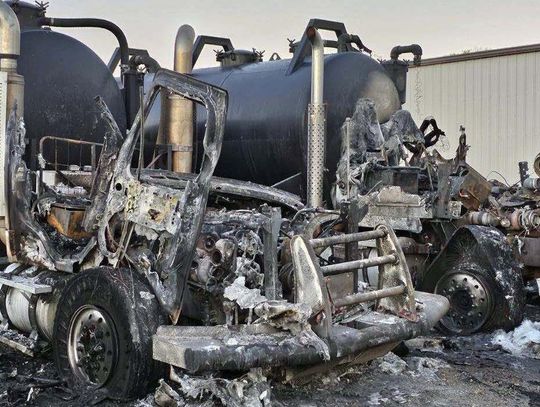 Trucks Destroyed In Evening Fire