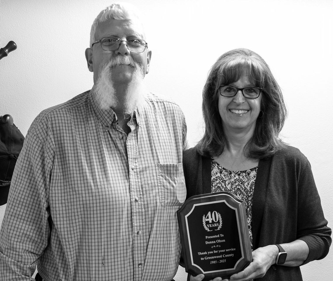 Commissioners Recognized Donna Olson For 40 Years Of Service