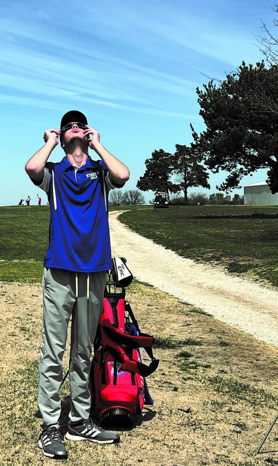 EHS Senior Cole Adkins Took A Break During The Erie Golf Tournament