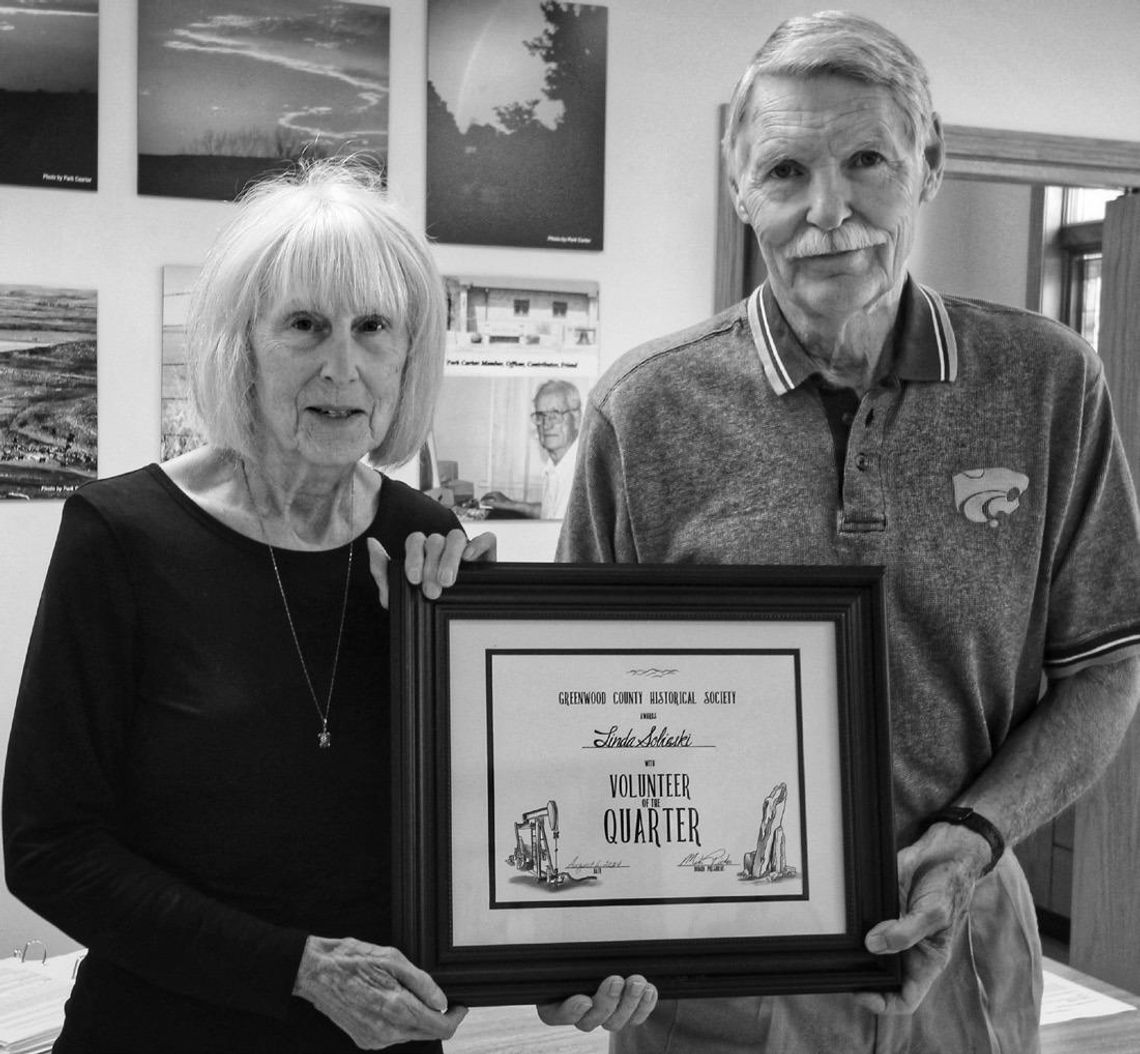 Sobieski Named Historical Society Volunteer Of the Quarter