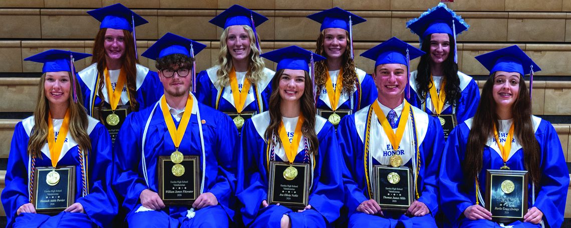 Westerman, Perrier, Owings, Noble, Mongeau, Mills, Miller, Mason & Fitzwater Named Eureka Class Of 2026 Valedictorians; Bruno-Pelky Named Salutatorian Westerman, Perrier, Owings, Noble, Mongeau, Mills, Miller, Mason & Fitzwater Named Eureka Class Of 2026 Valedictorians; Bruno-Pelky Named Salutatorian