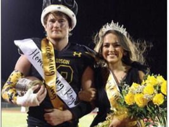 Madison Homecoming King and Queen Gannon Pyle and Makenna Engle