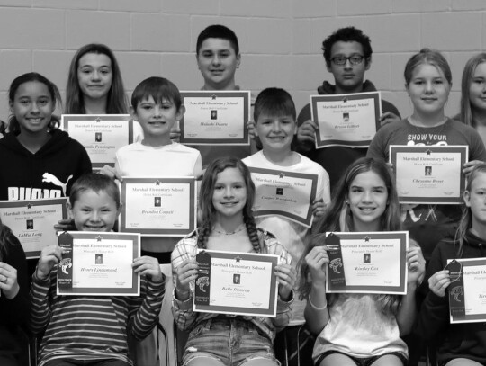 Sixth Grade Students Recognized For Academic Achievement First Nine-Weeks Honor Rolls Announced For Marshall Elementary School