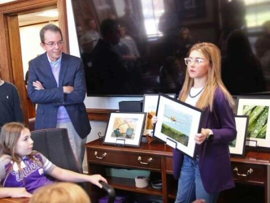 Stapleford Sharing Her Photograph With The Group