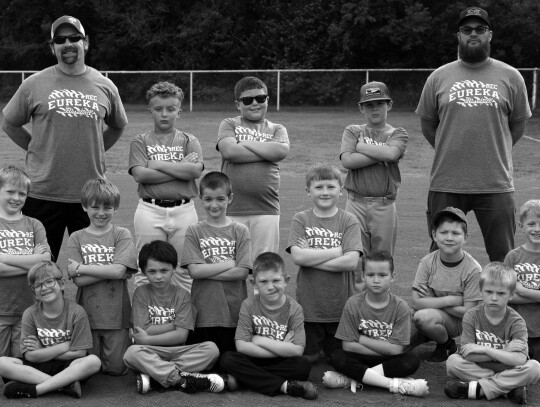 Coach Pitch Boys Team 3: Gray Team members included: Liam Dunn, Hunter Michael, Tyler Wells, Jayden Michael, Hayden Floyd, Tyrel Wells, Aiden Courtney, Maddox Hall, Maddox Ring, Alexandre Guillaume, Kye Beatty, Charlie Swayden, Dylan Langer, Emersyn Smith