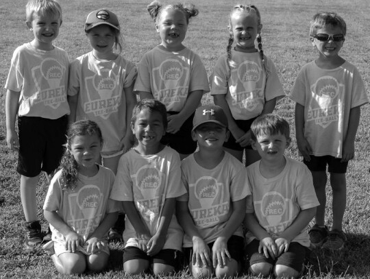 T-ball Team 1: Yellow: Team members included: Trayce Wells, Remington Genoble, Maliyah Genolde, Ollie Rockhill, Jordy Rockhill, Kinlee Butler, Breilla Sanchez, Madelyn Moore, Charlie McCormick and Tallion Shaw.The team was coached by Larissa Wells and Joh