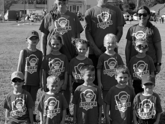 T-ball Team 2: Blue: Team members included: Bash Foth, Kamryn Bohl, Jayce Baumgartel, Oak Cornett, Evan Lawrence, Buster Bogle, Zaiden Meza, Camden Ptacek, Hope Perrier, Hazel Gates, Huck Zimmerman and Karter Hollis. The team was coached by Shelby Bohls a